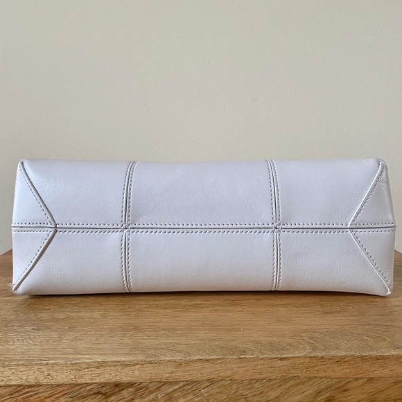 Tory Burch White Block T Leather Satchel Bag - Picture 13 of 13